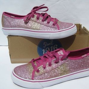 Keds Girls Sneaker Double Up Pink Glitter Shoes